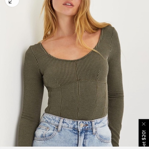 Lulus Olive Ribbed Knit Sweater - Picture 1 of 9
